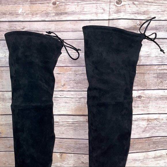 Stuart Weitzman Black Suede Highland Over-the-Knee High Heel Boot 8.5 - Picture 10 of 16